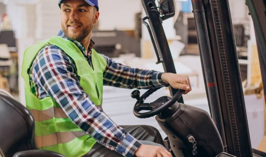 Delivery truck loading